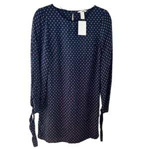 H&M NWT Long Sleeve Mini Dress Puff Sleeves Size 2 Lightweight‎ 100% Viscose